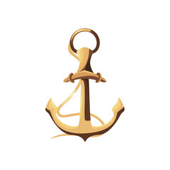 flat golden anchor