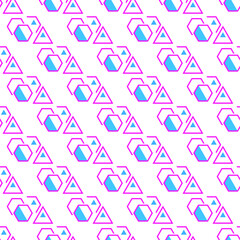 Modern abstract repeat geometric seamless pattern design illustration