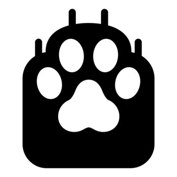 Cat Paw Flat Icon Isolated On White Background