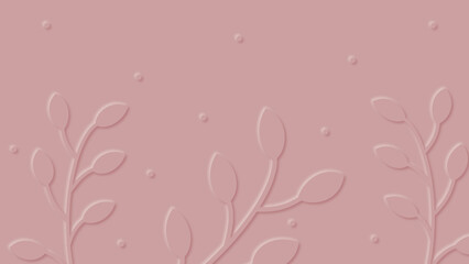 Paper art pink spring background.