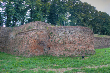 Old city walls of Italian town Ferrara