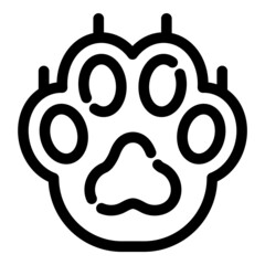 Cat Dog Paw Footprint Flat Icon Isolated On White Background