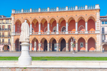 Loggia Amulea at Piazza Prato della Valle in the Italian town Padua