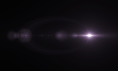 Lens Flare light over background. Easy to add overlay or screen filter over photos