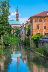 water channel flowing through the historical center of Vicenza