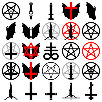 Satanism Clipart Set