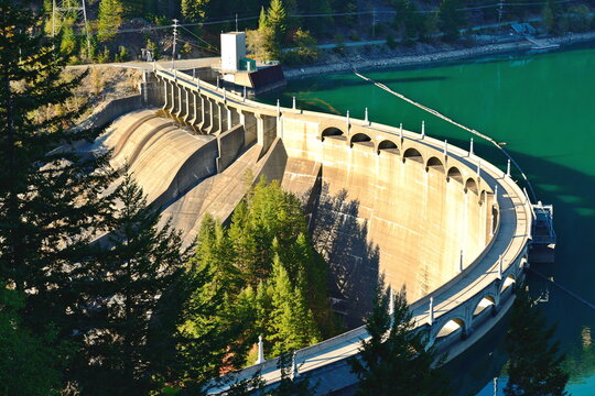 Diablo Dam In Autumn