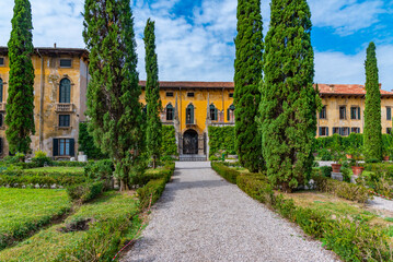 Palazzo Giusti in Italian town Verona