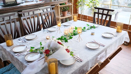 table setting for a dinner