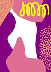 Cartoon texture with fun abstract color pattern for background