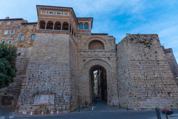 Arco Etrusco in the old town of Perugia in Italy