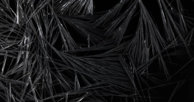 Freeze effect on black background.