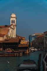 Fototapeta na wymiar Covered jetty in Venice