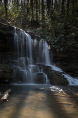 Fototapeta na wymiar Beautiful waterfall in Appalachian Mountains.