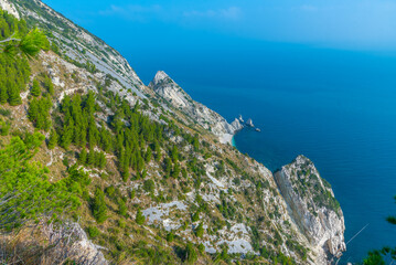 Natural landscape of Monte Conero park in Italy