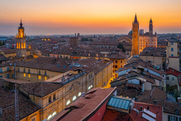 Aerial view of Italian town Parma - obrazy, fototapety, plakaty