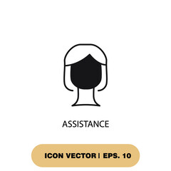 assistance icons  symbol vector elements for infographic web
