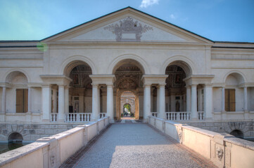 Inner courtyard of Palazzo Te in Italian town Mantua