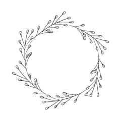 Fototapeta na wymiar leaves wreath icon