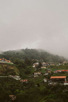 fog over the mountains Colonia Tovar Edo. Aragua Venezuela 