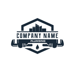 Pipe logo template in retro or vintage, urban style, perfect for your pipe company brand