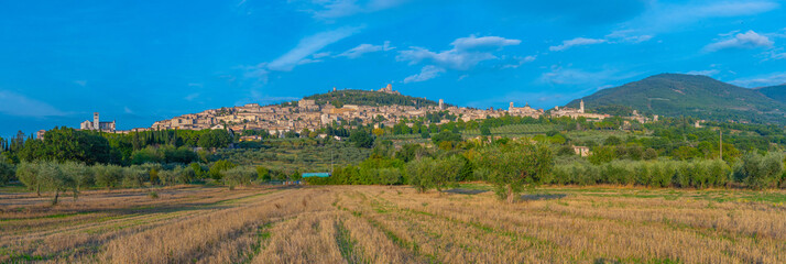 Panorama of Italian town Assisi