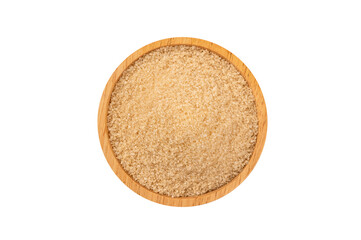 Brown sugar on a white background