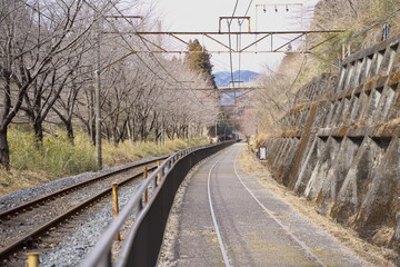 風情のある旧碓氷峠鉄道の廃線の景色