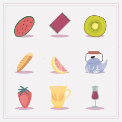 nine picnic items