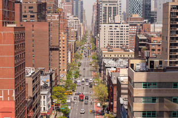 Fototapeta premium new york city buildings and the street