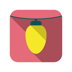 Christmas Bulb, simple Christmas element flat icon design