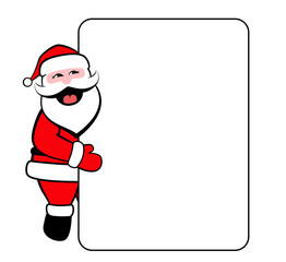 Santa Claus Christmas, showing blackboard, stock illustration