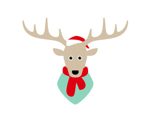 Christmas deer, wearing something, cool style