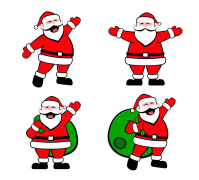 Santa Claus gesture icons