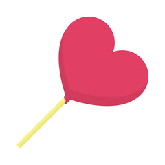hearted lollipop icon