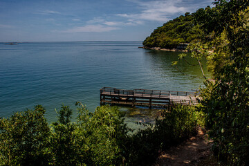 Natural landscape in the city and island of Itacuruca, State of Rio de Janeiro, Brazil