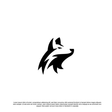 Vintage Wolf Logo Design Vector