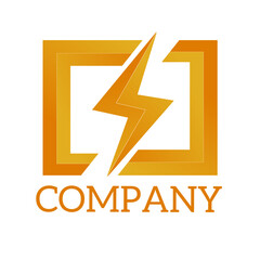 lightning logo or electric logo in modern style