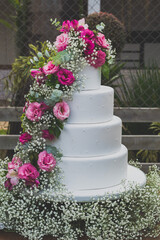cake with flowers
