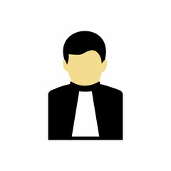 lawyer icon, lawyer vector sign symbol of profession flat design