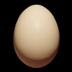 egg isolated on black