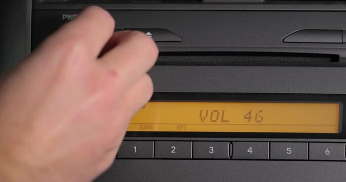 Turning up music volume on car stereo