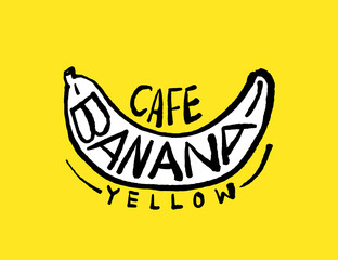 Banana illustrations - Hand drawn food ingredients, Banana - vector