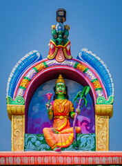 Fototapeta premium Padavettamman Kovil or Padavettamman Temple at Kannathur Reddykuppam or Reddikuppam, Kanchipuram, Tamil Nadu-603002, South India.