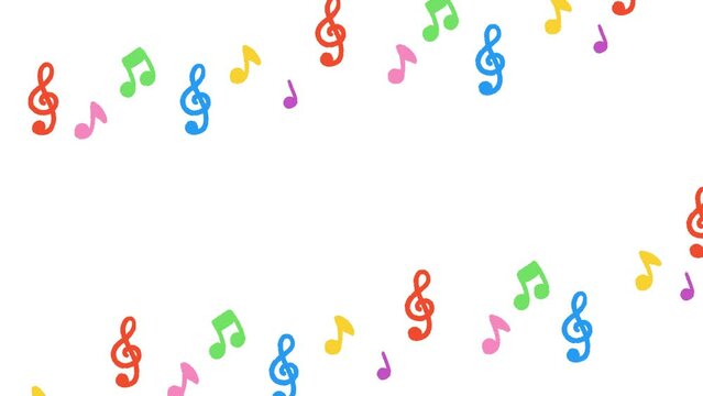 流れる音符_カラフル
