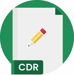 icon of a Corel draw with a label