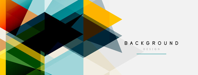 Mosaic triangles geometric background. Techno or business concept, pattern for wallpaper, banner, background, landing page