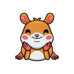 Cute little hamster cartoon character