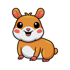 Cute little hamster cartoon character
