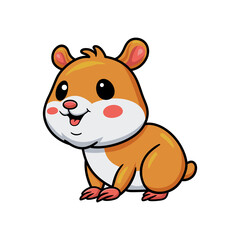 Obraz na płótnie Canvas Cute little hamster cartoon character